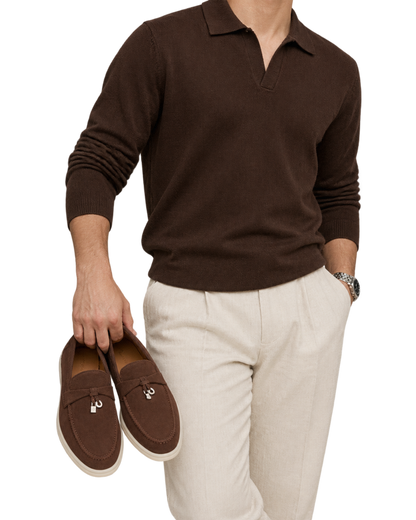 Loro Piana Summer Charms Walk Suede Chocolate Loafers