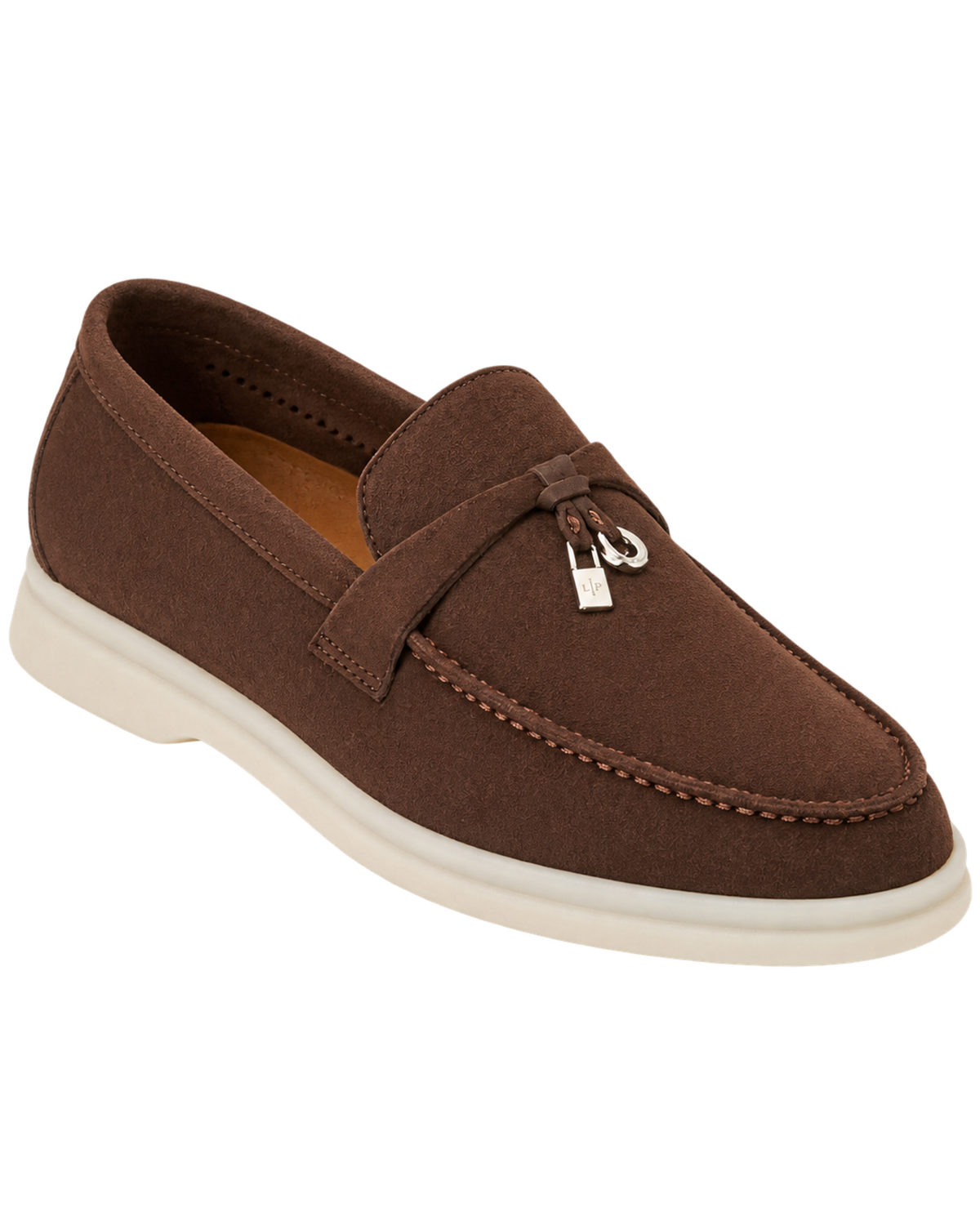 Loro Piana Summer Charms Walk Suede Chocolate Loafers