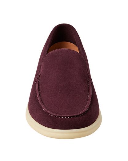Loro Piana - Summer Walk Suede Loafers - Burgundy