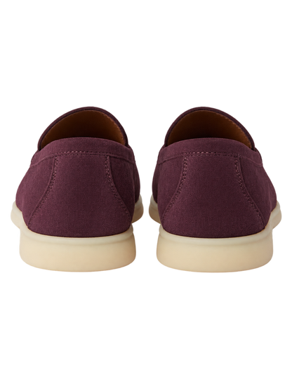Loro Piana - Summer Walk Suede Loafers - Burgundy