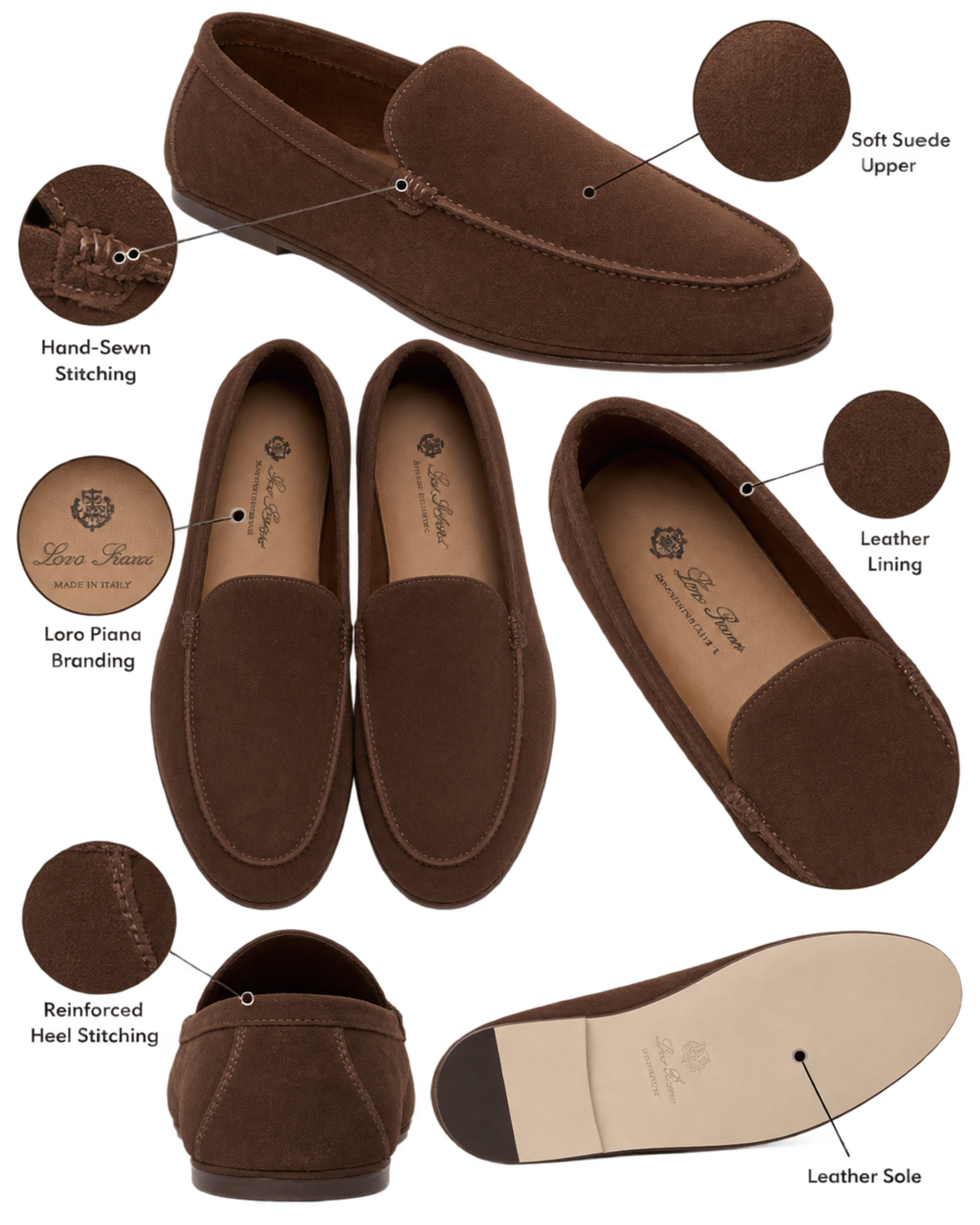 LoroPiana Summer Anton Walk Loafer Terra