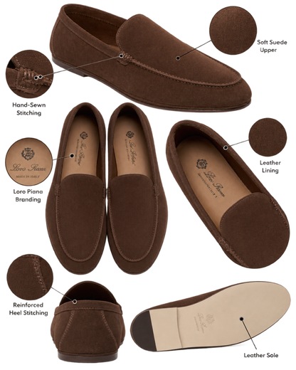 LoroPiana Summer Anton Walk Loafer Terra