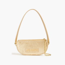LOVE MOSCHINO Sequined metallic textured shoulder bag