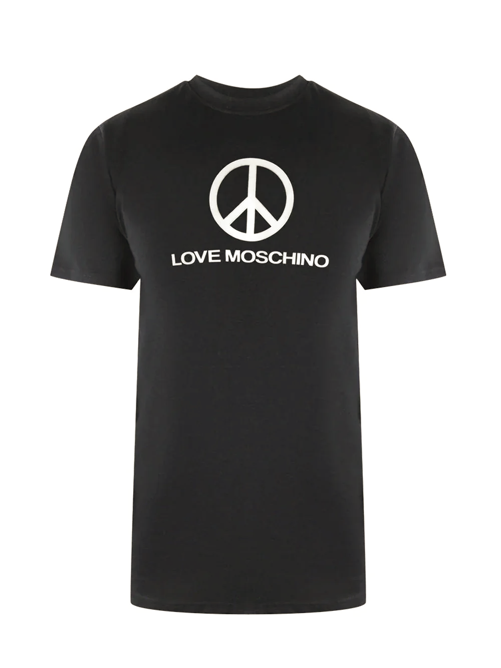 Love Moschino Peace Logo Black T-Shirt