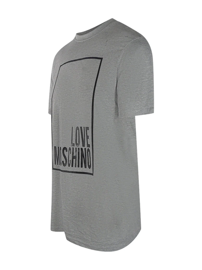 Love Moschino Box Logo Grey T-Shirt