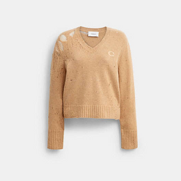 Loved Long Sleeve V-Neck Sweater