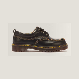 Lowell Leather Moc Toe Shoes — Black