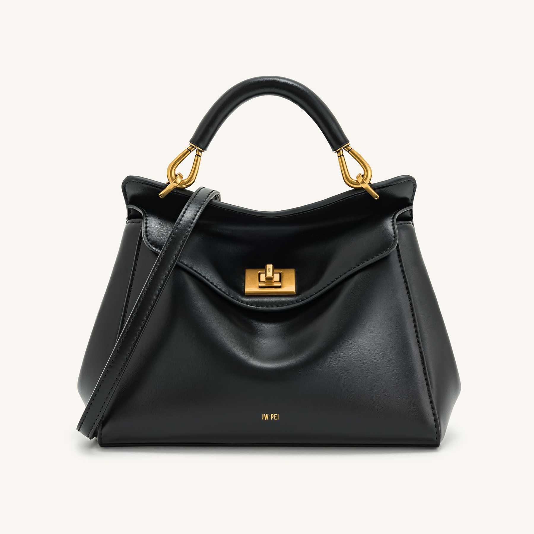 Lucia Classic Top Handbag - Black