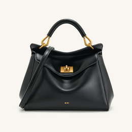Lucia Classic Top Handbag - Black