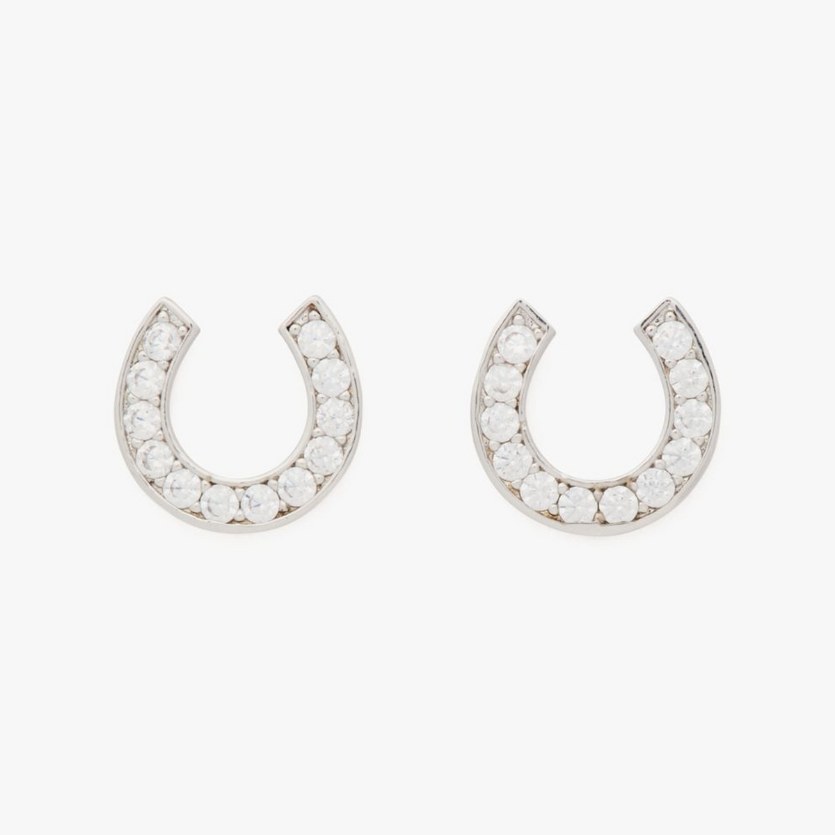 Lucky Charm Pavé Horseshoe Studs