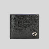 GUCCI Men's Leather Bifold Wallet With Interlock GG Logo