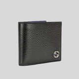 Gucci GUCCI Men's Leather Bifold Wallet With Interlock GG Logo - Wallets | Shop From The Mirage