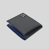 GUCCI Men's Leather Bifold Wallet With Interlock GG Logo