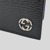 GUCCI Men's Leather Bifold Wallet With Interlock GG Logo