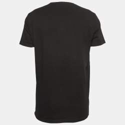Alexander McQueen Black Cotton Graffiti Logo T-Shirt L