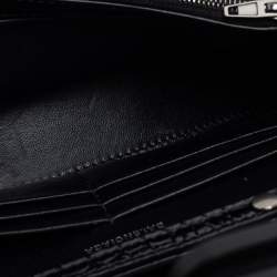 Balenciaga Black Croc Embossed Leather Hourglass Wallet On Chain