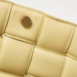 Bottega Veneta Yellow Intrecciato Leather Padded Cassette Chain Bag