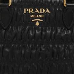 Prada Black Nappa Gaufre Leather Tote
