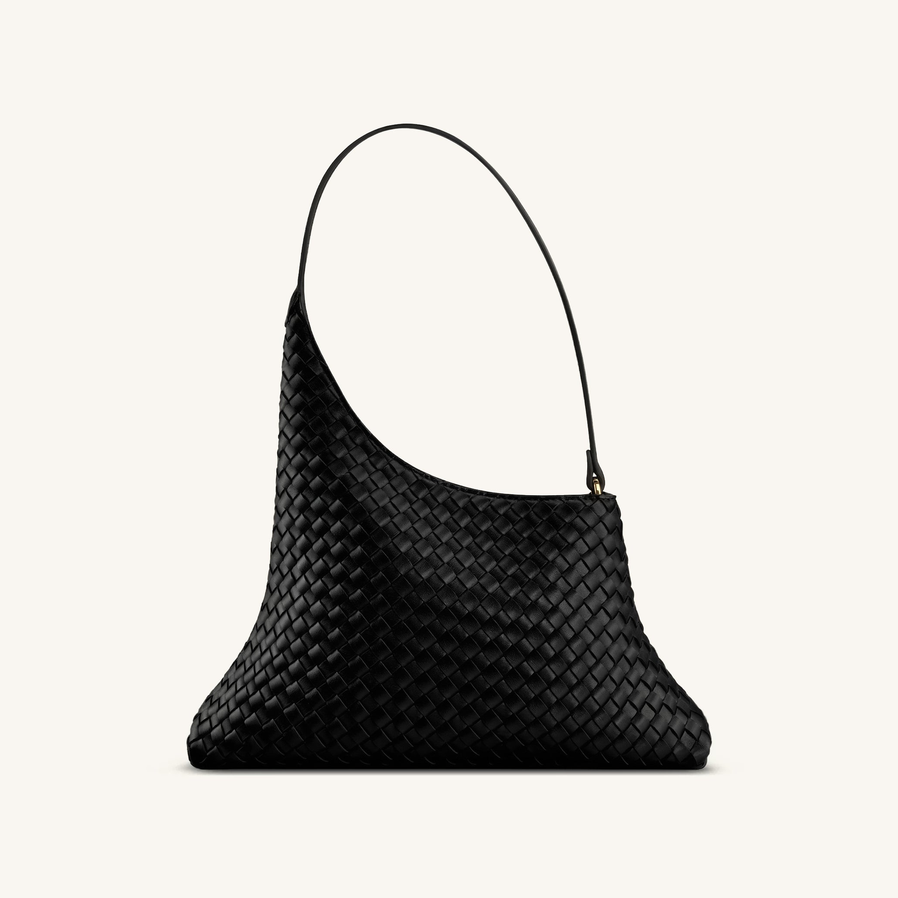 Lyra Woven Shoulder Bag - Black
