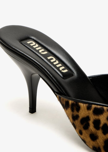 Printed leather sandals
