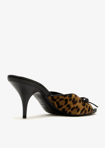 Printed leather sandals