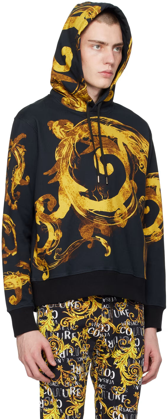 Black Watercolor Couture Hoodie