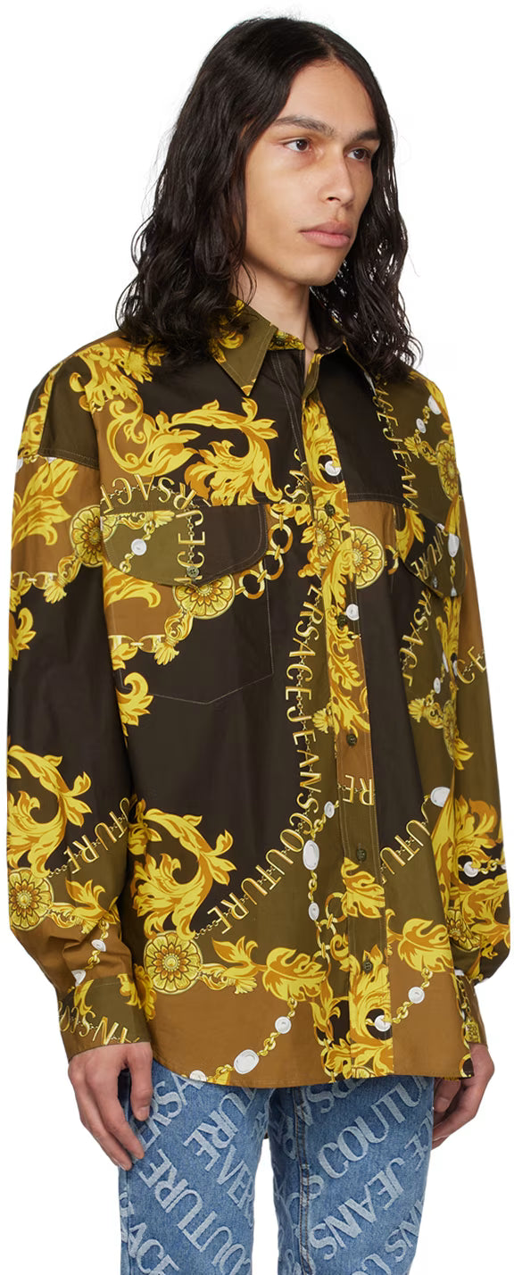 Khaki Chain Couture Shirt