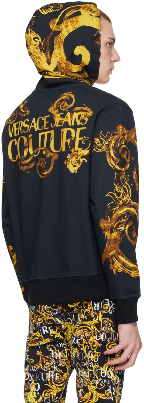 Black Watercolor Couture Hoodie