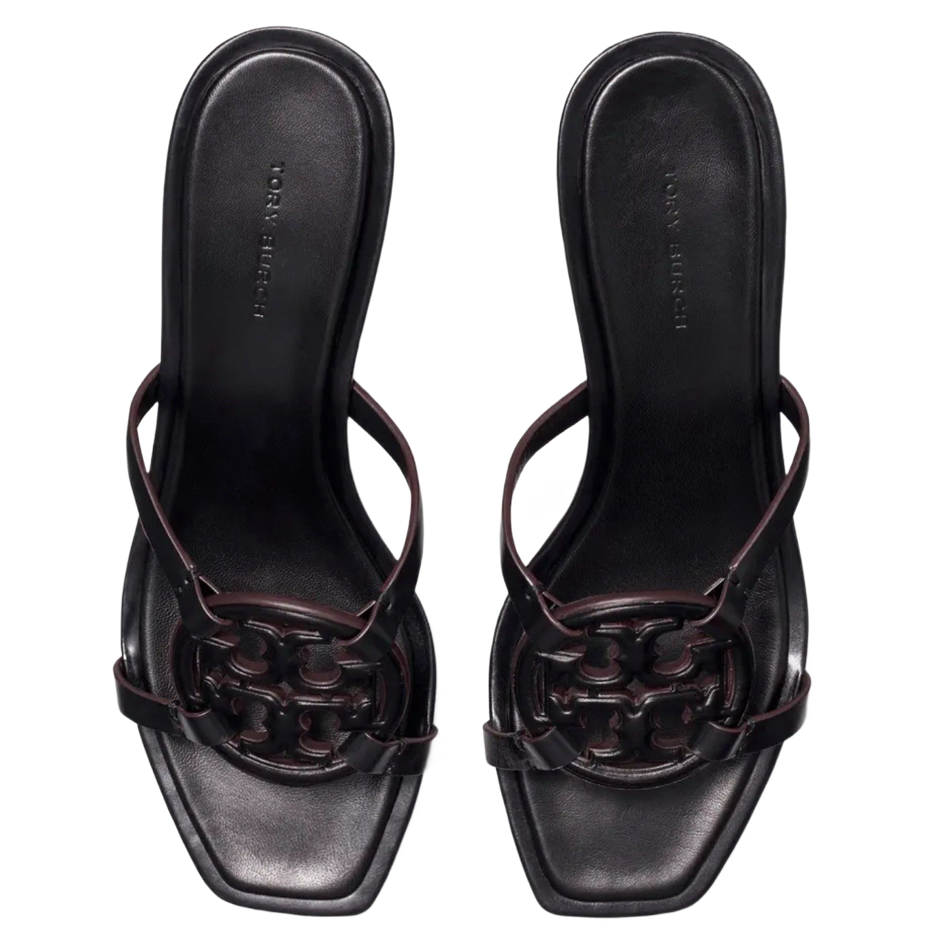 Tory Burch Bombe Miller Low Kitten Heel 55Mm Sandals Triple Black