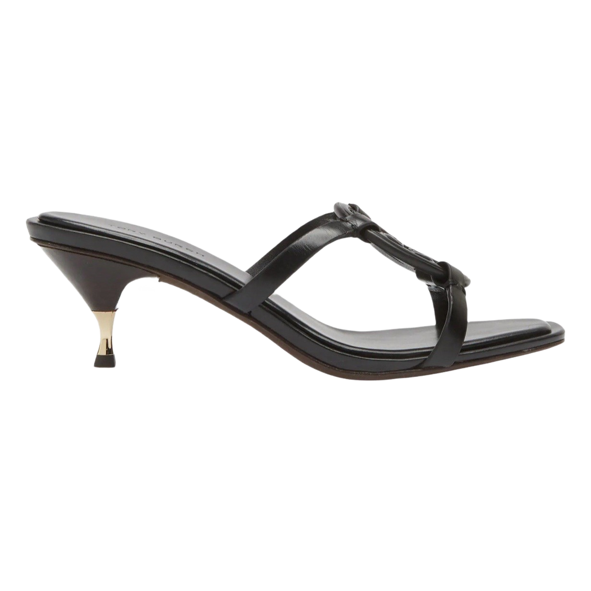 Tory Burch Bombe Miller Low Kitten Heel 55Mm Sandals Triple Black