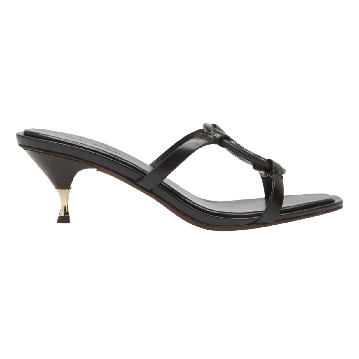 Tory Burch Bombe Miller Low Kitten Heel 55Mm Sandals Triple Black