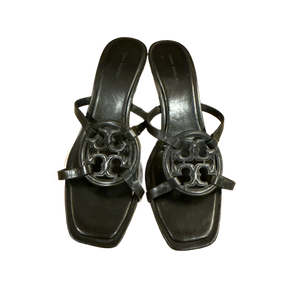 Tory Burch Bombe Miller Low Kitten Heel 55Mm Sandals Triple Black