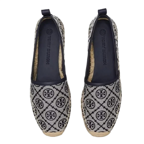 Tory Burch Double T Jacquard Platform Espadrille – Perfect Blue