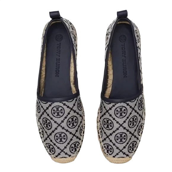 Tory Burch Double T Jacquard Platform Espadrille – Perfect Blue