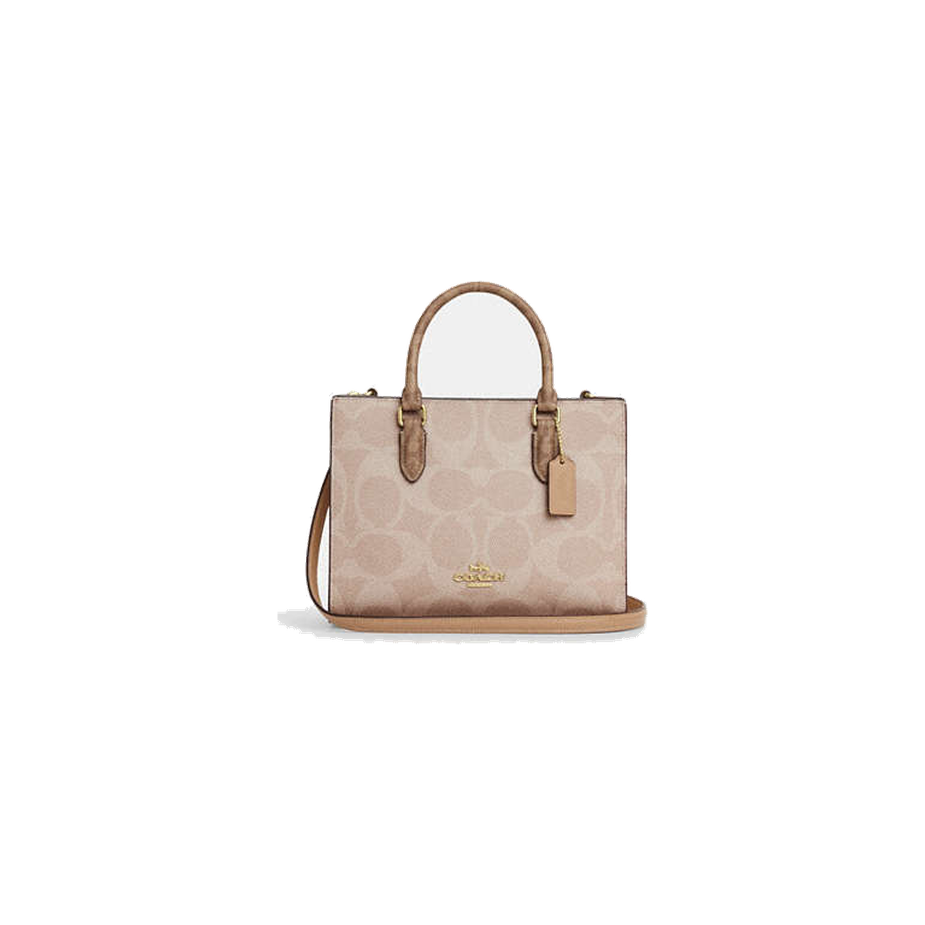 Maggie Small Tote Bag In Blocked Signature Canvas