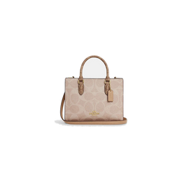 Maggie Small Tote Bag In Blocked Signature Canvas