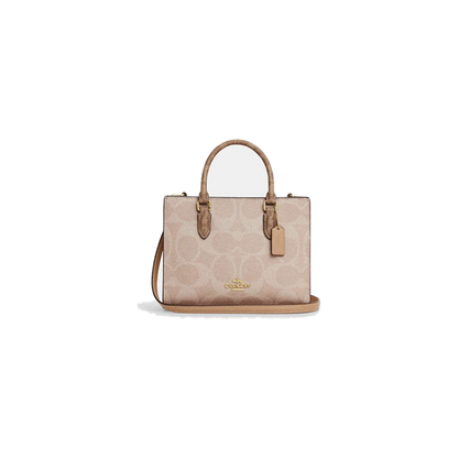 Maggie Small Tote Bag In Blocked Signature Canvas