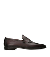 Grained-Leather Diezma Loafers