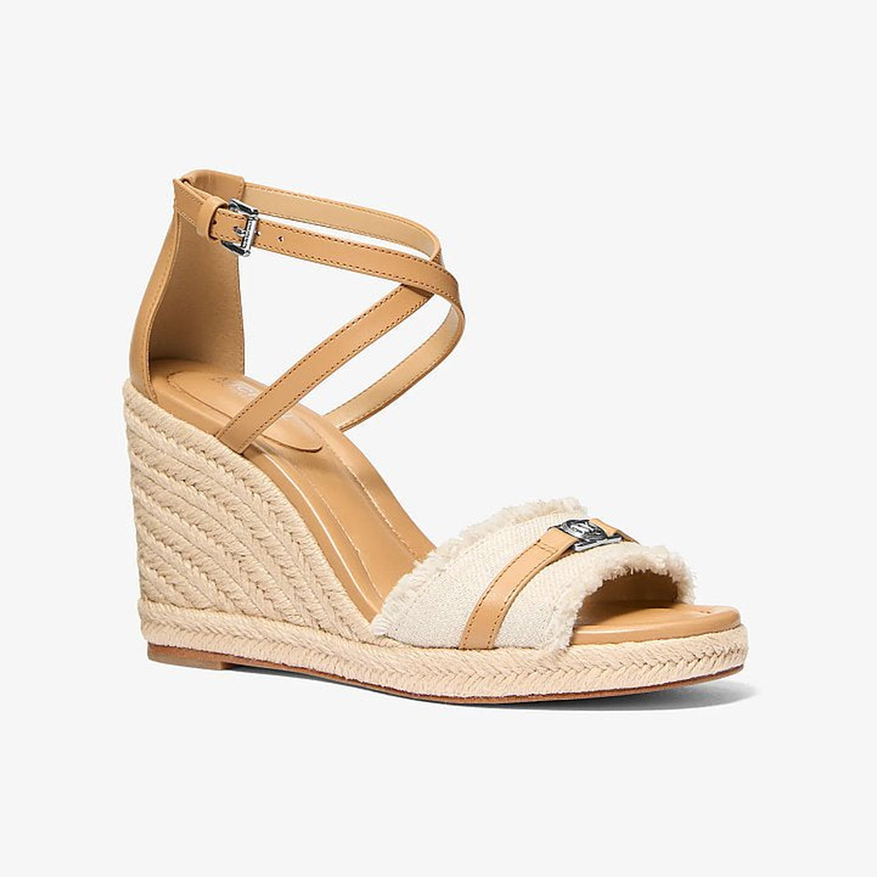 Mandy Linen Wedge Sandal