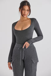 Charcoal loungewear bodysuit