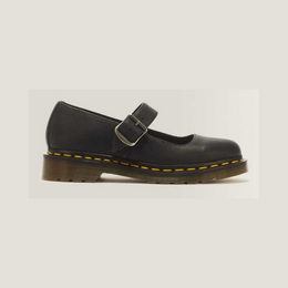 Mariel II Leather Mary Jane Shoes — Black