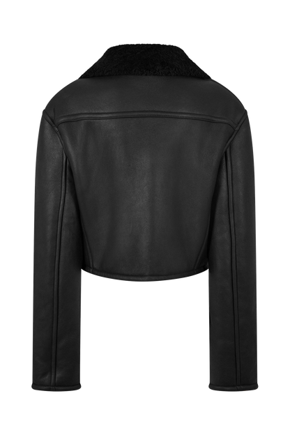 Marino Blouson Long Sleeve Lamb Leather Jacket