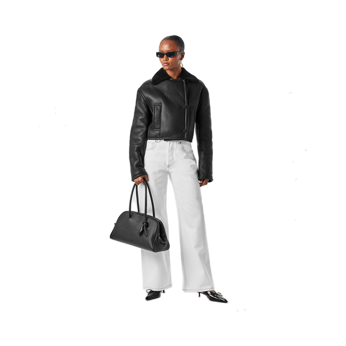 Marino Blouson Long Sleeve Lamb Leather Jacket