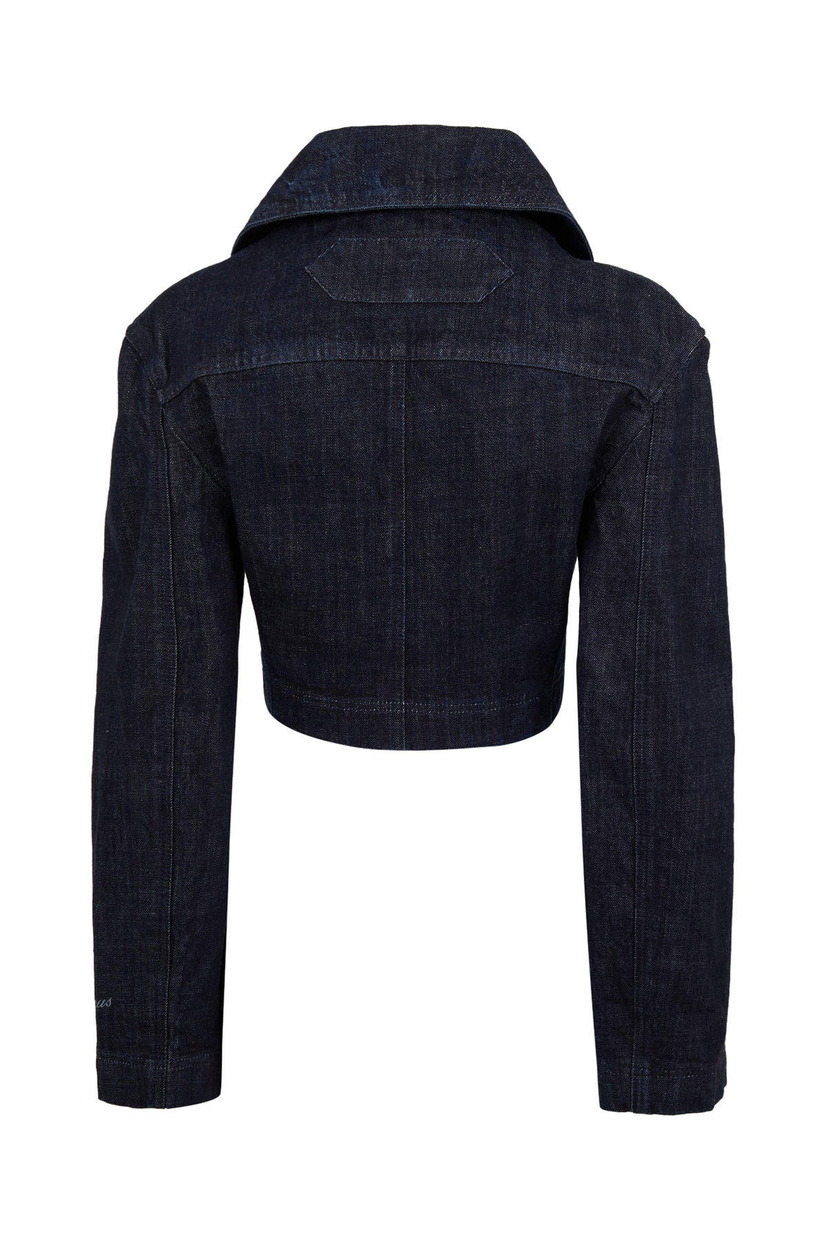 Marino Cotton Cropped Long Sleeve Denim Jacket