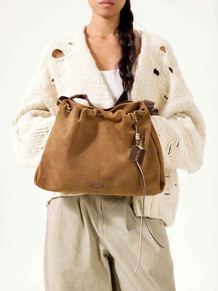 Songmont Medium Gather Bag Set - Ochre Suede