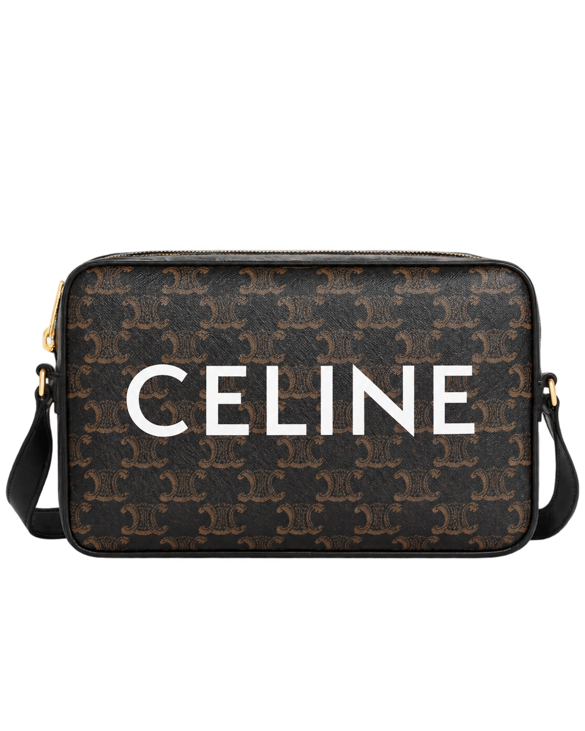 MEDIUM MESSENGER BAG IN Triomphe Canvas with Celine Print