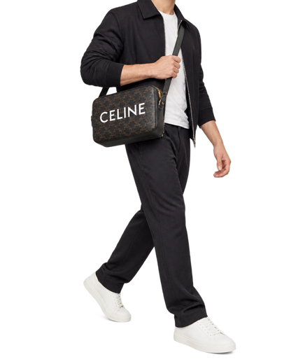 MEDIUM MESSENGER BAG IN Triomphe Canvas with Celine Print