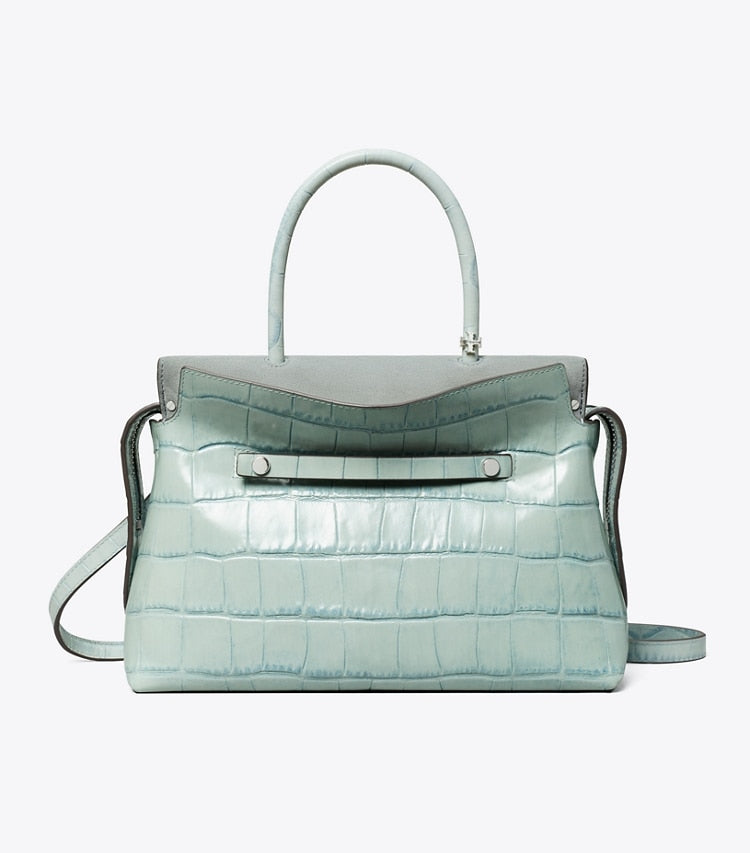 Mercer Croc-Embossed Satchel