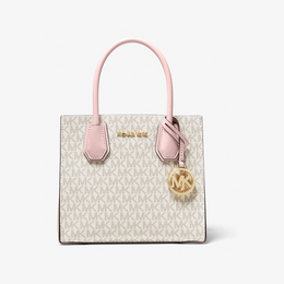 Mercer Medium Logo and Leather Accordion Crossbody Bag