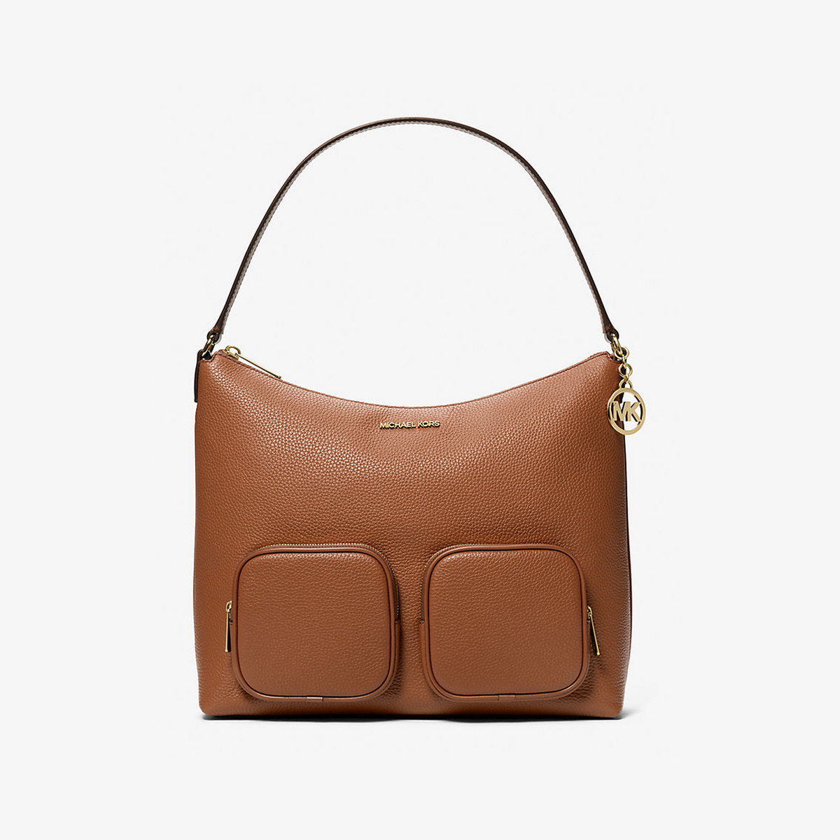 Merritt Large Pebbled Leather Cargo Shoulder Bag